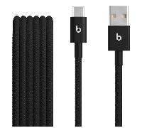 beats usb-a to usb-c woven cables (1.5 m) - bolt black (2-pack)
