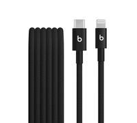 Beats USB-C a Lightning Cable trenzado (1,5 m), carga rápida, diseño duradero que no se enreda, permite cargar dispositivos Apple con puerto Lightning - Negro Carbón