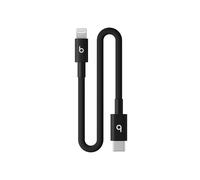 Beats USB-C a Lightning Cable trenzado corto (20 cm), carga rápida, diseño duradero que no se enreda, permite cargar dispositivos Apple con puerto Lightning - Negro Carbón