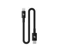 Beats USB-C a Lightning Cable trenzado corto (20 cm), carga rápida, diseño duradero que no se enreda, permite cargar dispositivos Apple con puerto Lightning - Negro Carbón