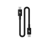 Beats USB-C a USB-C Cable trenzado corto, carga rápida, diseño duradero que no se enreda, permite cargar dispositivos Apple y Android (20 cm) - Negro Carbón