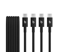 Beats USB-C a USB-C Paquete de dos cables trenzados, carga rápida, diseño duradero que no se enreda, permite cargar dispositivos Apple y Android (1,5 m) - Negro Carbón