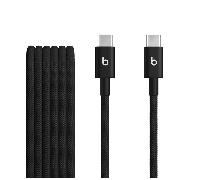 beats usb-c to usb-c woven cable (1.5 m) - bolt black