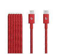 beats usb-c to usb-c woven cable (1.5 m) - rapid red