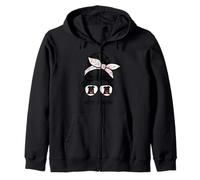 Beauceron Dog Mama Messy Bun - Gafas para el Pelo Sudadera con Capucha