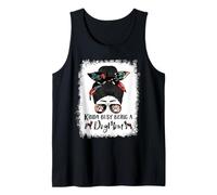 Beauceron Kinda Busy Being A Dog Mom Funny Messy Bun Camiseta sin Mangas