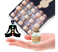 BeauFairy 15 Piezas Mini Botellas de Vidrio para Piedras Deseos,Sin Perforar, Piedras Preciosas de Cristal de Piedras Preciosas Curativas Reiki, para Hacer Joyas y Decoración del Hogar