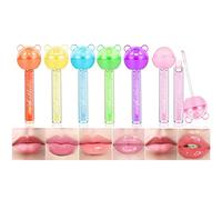 BeauFairy 2 en 1 Piruleta de Doble Propósito Que Cambia, 6 PCS, Transparente Lip Gloss Lip Oil, Hidratante y Taza Antiadherente, Lip Glow Oil para Labios Más Suaves y Duraderos Brillante