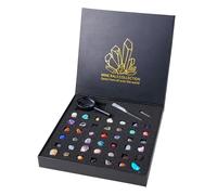 BeauFairy 43PCS Conjuntos de Cristales Curativos, Piedras de Chakra Cristal Curativo Natura, Piedras Preciosas Minerales Energeticas Protectoras, para Meditación, Equilibrio de Chakras, Reiki, 009
