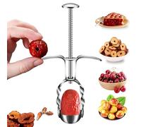 BeauFairy Deshuesador de Cerezas, Deshuesador de Aceitunas de Acero Inox, Descorazonador de Frutas Duradero, Corer Pitter Herramienta para Hacer Pastel de Cerezas, Mermelada, Jugo, 009