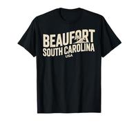 Beaufort South Carolina Bold Vintage - Recuerdo de Viaje Camiseta