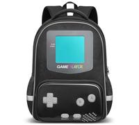 Beaulyn Mochila para niños para la escuela, mochila escolar para niños para estudiantes de primaria y secundaria, mochila de videojuegos de 17 pulgadas para laptop, Game-black, One Backpack