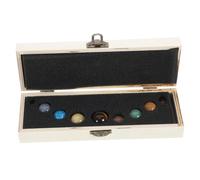 Beaupretty 1 Juego De Solar De Cristal Decoración De Escritorio De Oficina Planeta De Escritorio Adorno De Piedras Preciosas Naturales Adorno De Nueve Planetas Adornos De