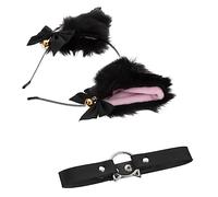 Beaupretty 1 Juego Diadema Con Orejas De Gato Diadema Con Forma De Oreja De Gato Orejas De Gato Peludas Cuello Gato Cosplay Orejas Accesorios De Cosplay Banda Decorativa Tela Rosa