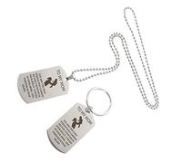 Beaupretty 1 Juego Etiqueta De Acero Inoxidable Nombre Mamá Collar Inicial Para Mujer Colgante De Cadena Clave Colgante De Llavero De Acero Inoxidable Collar Colgante Silver