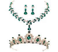 Beaupretty 1 Juego Tiara Collar y Pendientes Accesorios Elegantes para Bodas y Celebraciones