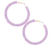 Beaupretty 1 Par Aretes para largo oro círculo geométrico pendientes pendiente redondo aretes estéticos espirales de la oreja de moda pendiente de aro circular aretes de aro aleación