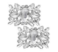 Beaupretty 1 Par Hebilla De Diamantes De Imitación Pinzas Para Decorar Zapatos Decoración Boda Acortar Pinza Para Zapatos De Novia Dijes Decorativos Para Clips De Zapatos Plata Cobre