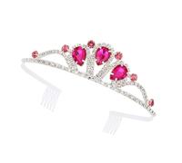Beaupretty 1 Pc Diadema de colorida andar a tropezones tiaras 10 cumpleaños hair topper decoración diademas tocados de cumpleaños diadema de de boda pedrería rosa