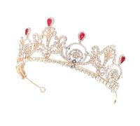 Beaupretty 1 Pc Nupcial Joyería De La Cabeza Joyería Nupcial Tocado De Boda Diadema Nupcial Decoración De La Boda De La Vendimia Novia Women Decoración Barroca Tiaras Rojo Aleación