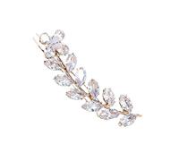 Beaupretty 1 Pc pasador de pelo de circón pasador de novia accesorios para el cabello invitada de boda corchete hair clips horquillas moño horquilla mujer tocado de niña metal (cobre) Golden