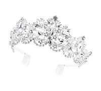 Beaupretty 1 Pc tiara exquisita de novia de niña de las flores Boda tocados de novia coronas para novias tocado de de cumpleaños accesorio para el cabello Silver