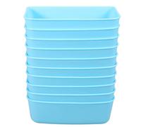 Beaupretty 10 Cuencos Colgantes para Mascotas, Cuencos de Plástico Resistentes, Tamaño Mediano M, Color Azul Claro, Gancho para Jaula, Tazones Antivuelco para Perros y Gatos, Adecuado