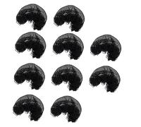 Beaupretty 10 Piezas bolsa de malla para el pelo hair topper servicio rubio redecilla para moños para bailarinas bollos desenredador neto no redecilla invisible tocado de redecilla paño Black