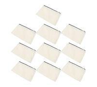 Beaupretty 10 Piezas Bolsa de Maquillaje DIY de para Sublimación Neceser Cosmético de Viaje para Pintar y Organizar Accesorios Color Natural