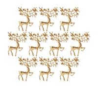 Beaupretty 10 Piezas Broches de Alce Navideños Botones de Aleación Dorada, Diseño Delicado y Multiusos para Celebraciones de Navidad y Accesorios de Vestuario