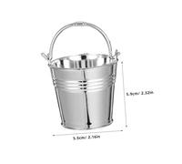 Beaupretty 10 Piezas Cubos Miniatura de Plástico con Asas Cubos Pequeños Plateados para Cocina de Juguete Decoración de Casas de Muñecas y Fiestas