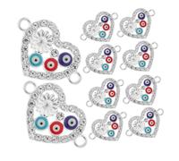 Beaupretty 10 Piezas De Cuentas De Ojo De Para Pulseras Dijes De Ojo Llaveros Joyas De Mal De Ojo Colgantes Material De Joyería DIY Cuentas De Mal De Ojo Dijes De Mal De Ojo