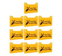 Beaupretty 10 Piezas de Señales de Advertencia para Cerca Eléctrica, Pvc Resistente Intemperie, Tamaño 20x12.8 Cm, Señal de Peligro Alta Visibilidad para Uso Industrial y Exterior, Etiqueta