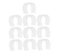 Beaupretty 10 Piezas de Soportes para Barras de Cortina de Plástico en Forma de U, Diseño Resistente y Agarre Seguro, Aptos para Postes de 26 a 28 Mm en Salones y Oficinas