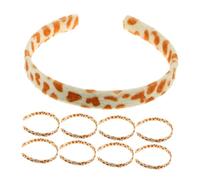 Beaupretty 10 Piezas diadema de tela de bricolaje Diadema delgada sin deslizamiento Felpa Marrón claro
