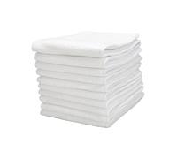 Beaupretty 10 piezas Esterilla para Bebés Almohadilla de Algodón Transpirable de Reutilizable y Lavable para Ropa de Cama Infantil Suave y Absorbente Blanco