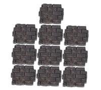 Beaupretty 10 Piezas Mini Bricks Miniature Building Blocks Realistic Architectural Model Accessories For DIY Dollhouse and Fairy Garden Crafting