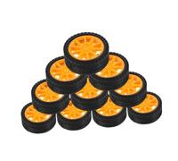 Beaupretty 10 Piezas Ruedas de Goma para Proyectos DIY Ruedas Pequeñas para Ensamblar Coches Juguete Creatividad Infantil Ciencia Manualidades