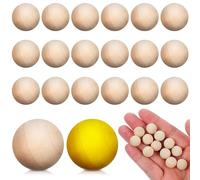 Beaupretty 100 Cuentas de Madera Maciza sin Agujero 12 Mm, Bolas Redondas para Manualidades Diy, Artesanías Madera, Decoración Hogar y Bricolaje, Paquete de 100 Piezas
