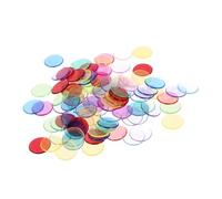 Beaupretty 100 Piezas Fichas Transparentes de Plástico para Bingo Marcadores de Coloridos Accesorios para Educativos y Entretenimiento Casa o Escuela Color Aleatorio Color Aleatorio