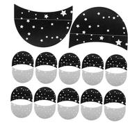 Beaupretty 100 Piezas Sombra De Ojos Pegatinas Almohadilla Protectora Para Sombra De Ojos Pegatinas De Sombra De Ojos Instantáneas Pegatina Guía De Sombra De Ojos Black Tela No Tejida