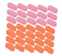 Beaupretty 100piezas Tira Para Pulir Uñas De Esponja De Doble Cara Mini Pulidores De Uñas Acrílicas Color Naranja y Rosa Herramientas Para Manicura y Pedicura Naturales y Artificiales