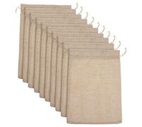 Beaupretty 10piezas Bolsas De Portátiles Arpillera Cordón Para Fiestas Prácticas y Elegantes