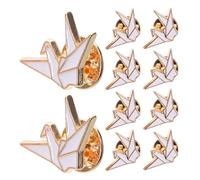 Beaupretty 10piezas Broche Creativo De Grulla De Origami Broches De Metal Vintage Bonitos Broches De Dibujos Animados Para Mujer Accesorios De Joyería Para Ropa Bolsos y Solapa
