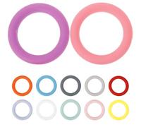 Beaupretty 12 Piezas Anillos de Silicona Redondos de Colores para Llaveros DIY Diseño Seguro y Cómodo, Ideales para Decoración y Manualidades Creativas