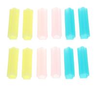 Beaupretty 12 piezas Cubierta de Silicona para Mango de Tijeras de Cutícula Funda Antideslizante para Manija Diseño de Estrella Verde Amarillo y Rosa Compacto y Duradero para Manicura y