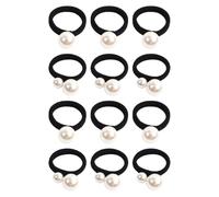 Beaupretty 12 Piezas de Lazos Elásticos Pelo Perlas Falsas, Material Cómodo y Diseño Elegante para Mujeres en Casa o Viaje