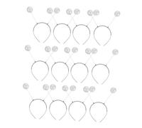 Beaupretty 12 Piezas Diademas Antena Marciana con Bolas Brillantes Plata Accesorios y Ajustables para Disfraces de Halloween y Cosplay Complementos Divertidos para Fiestas Temáticas