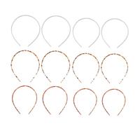 Beaupretty 12 Piezas Hebilla De Diadema De Plástico Lisa Fina Pelo Dientes Aros Pelo Para Maquillaje Diademas Dientes Aros Ducha