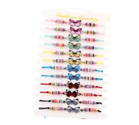 Beaupretty 12 piezas Pulsera Bohemia Ajustable para Pulseras de Arcilla Polimérica Hechas Mano Diseño Creativo y Elástico Joyería Infantil Colorida y Resistente
